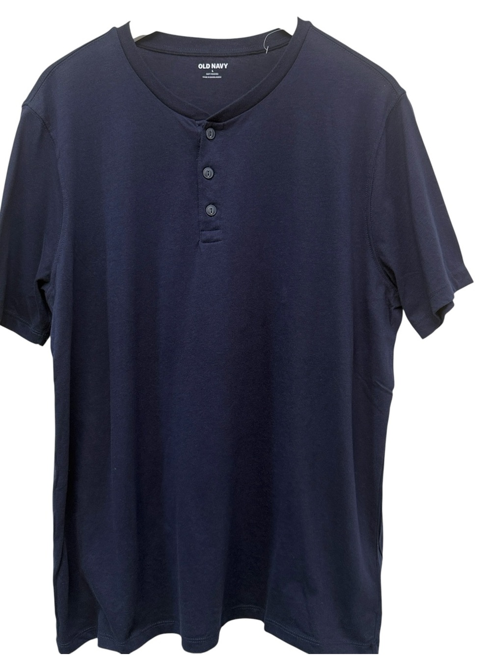 Old Navy Men's Henley Tee Navy Blue Short Sleeve Casual T-shirt NWOT